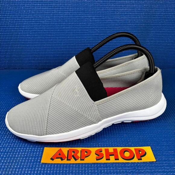 🔴 L.L BEAN BACK COVE Women`s Size 8M Grey White Slip On Walking Shoes 212712 - Picture 1 of 8